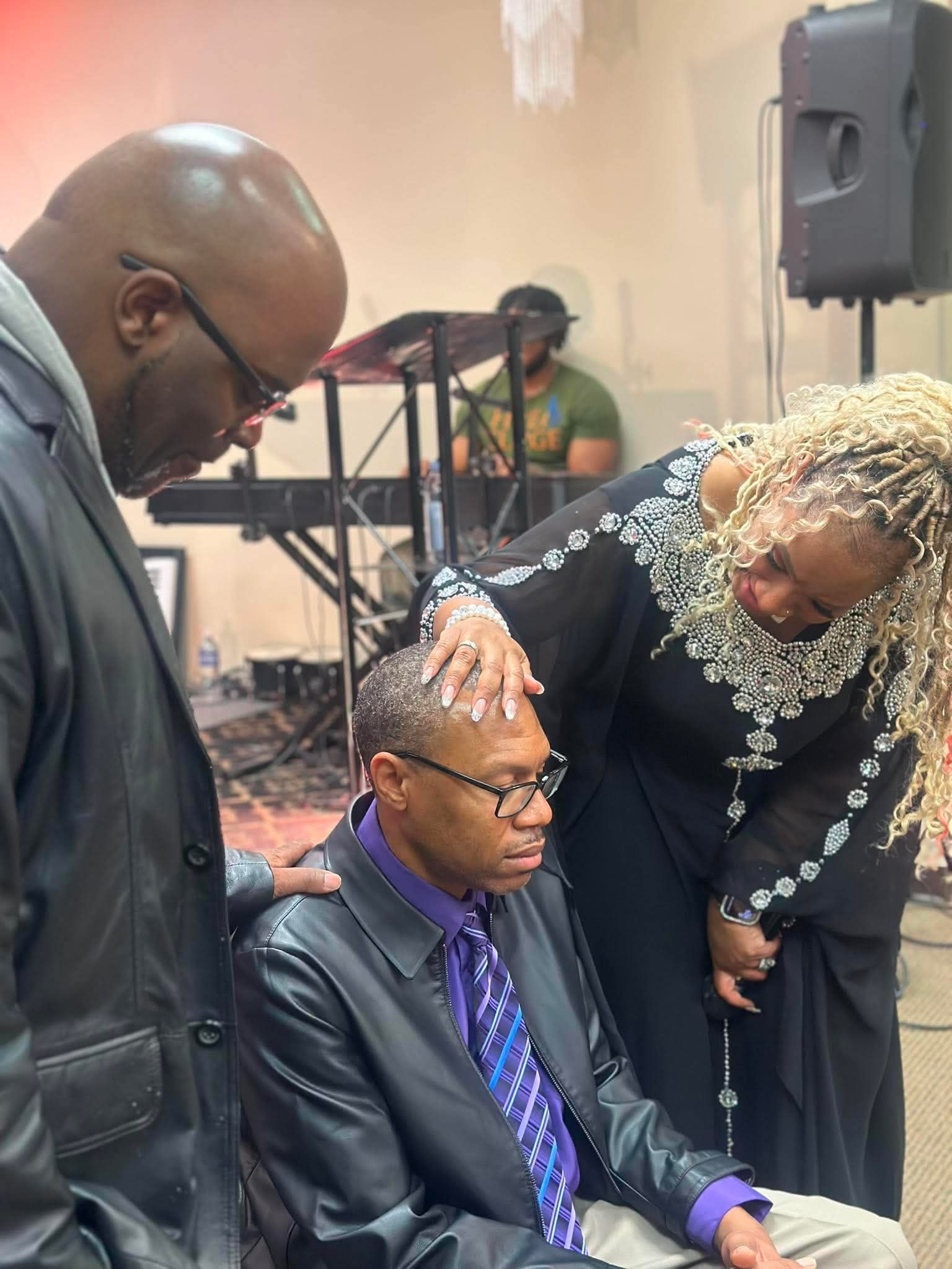 Prayer during the ordination of Deacon Irby Meeks