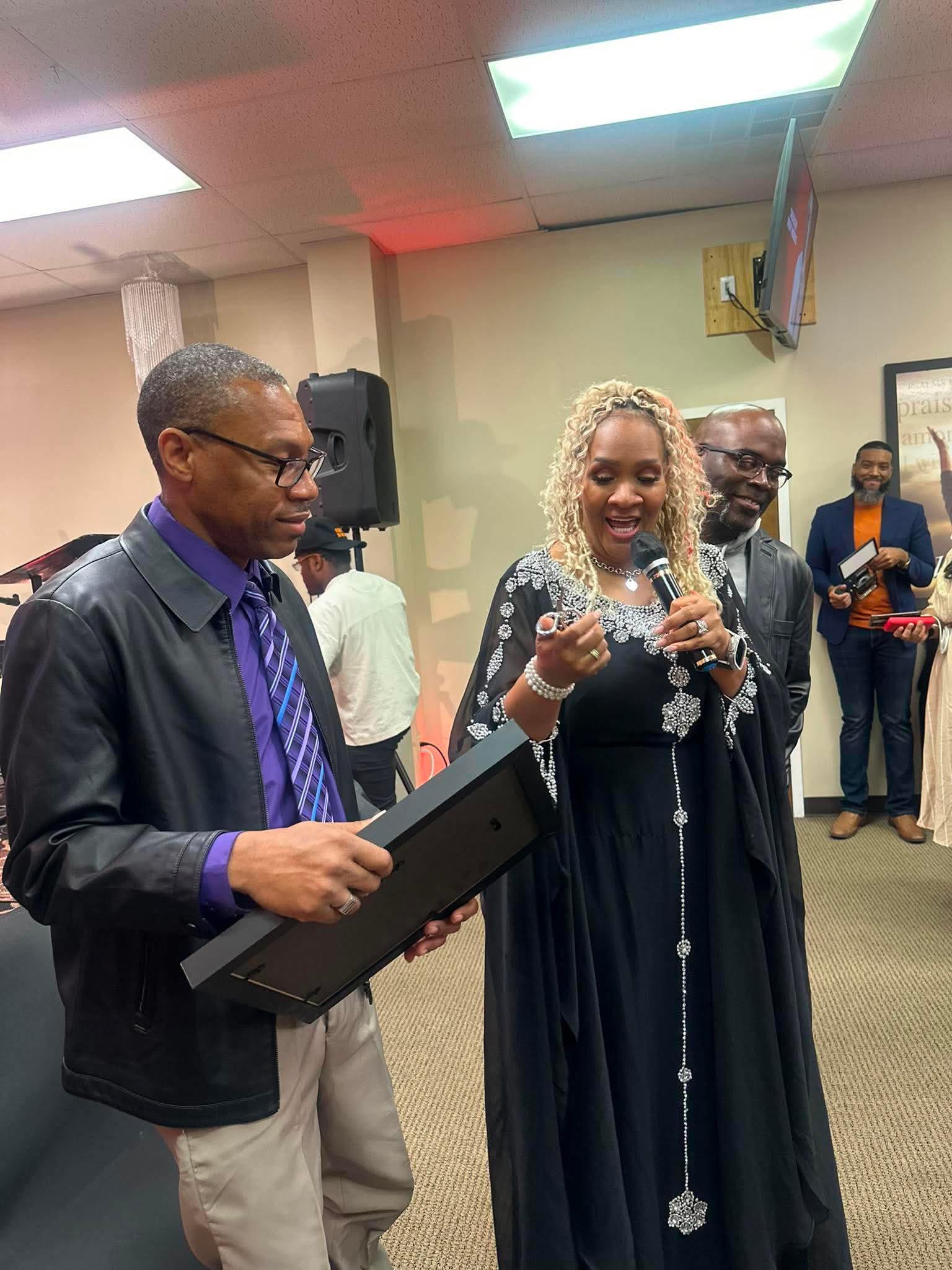 Deacon Irby Meeks receiving his ordination recognition