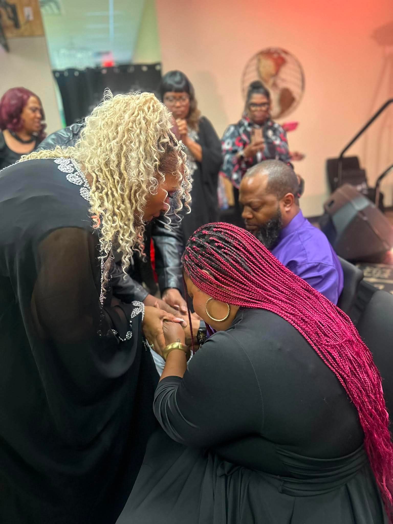 Prayer during the ordination of Pastor Jamie Culbreath